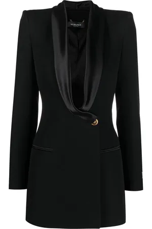 VERSACE Grain de Poudre single-breasted blazer