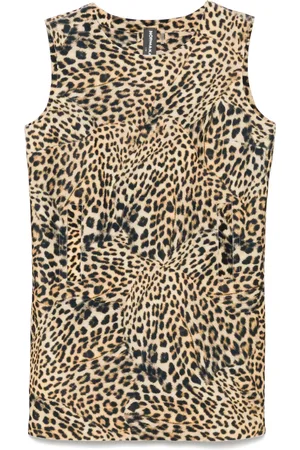 Norma Kamali Cheetah-print mini dress