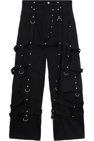 We11 Done Strap-detail trousers