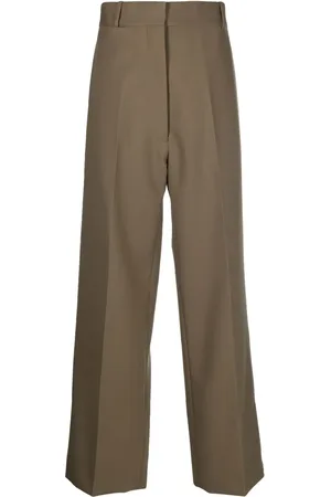 Quira Pressed-crease wool tailored trousers