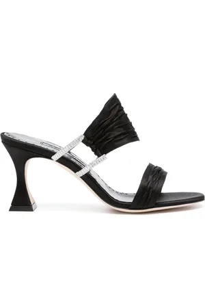 Manolo Blahnik 70mm Chinap satin sandals