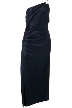 Michelle Mason Gathered-detail silk dress