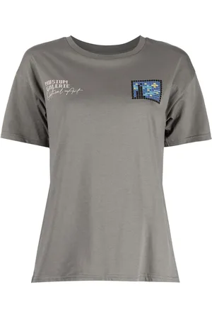 Musium Div. Graphic-embroidered cotton T-shirt