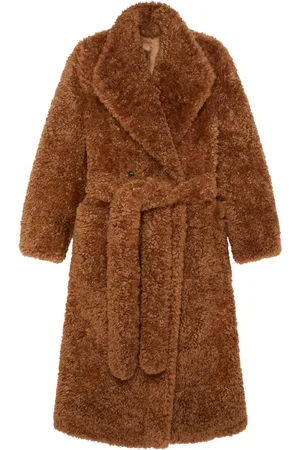 Stella McCartney Faux-fur belted coat