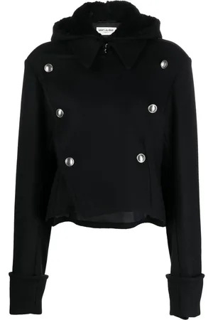 Saint Laurent Detachable-hood military jacket
