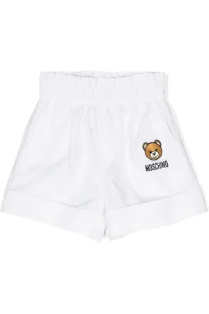 Moschino Teddy Bear-patch poplin shorts