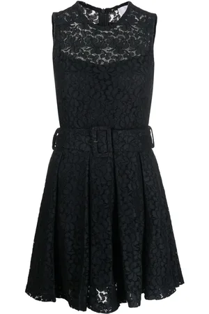 Patou Lace-detail sleeveless mini dress