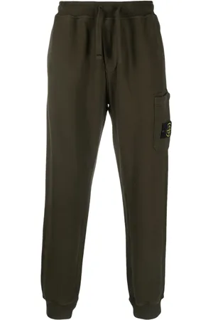 Stone Island Compass patch cotton track pants
