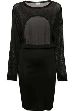 Saint Laurent Open-back knitted dress