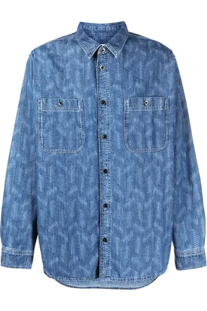 Isabel Marant Bhelyn geometric-print denim shirt