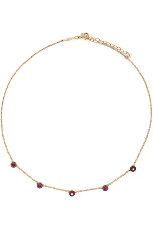 JACQUIE AICHE 14kt yellow Sophia ruby necklace