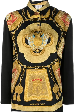 Hermès 1990s Byzantine print silk shirt