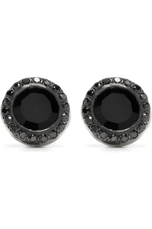 ROSA MARIA Sterling black spinel stud earrings