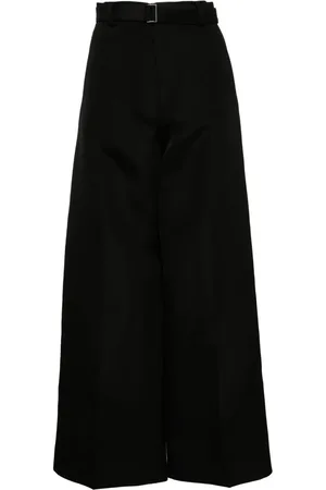 SACAI Striped straight trousers