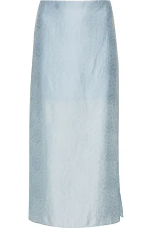 Rodebjer Graziela floral-embroidered skirt