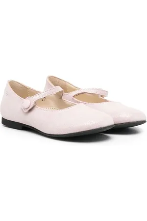 GALLUCCI Glittered leather Mary Jane shoes