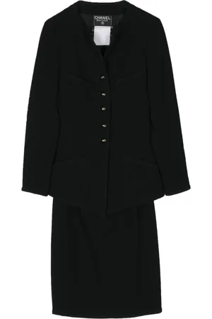 CHANEL 1990s tweed skirt suit