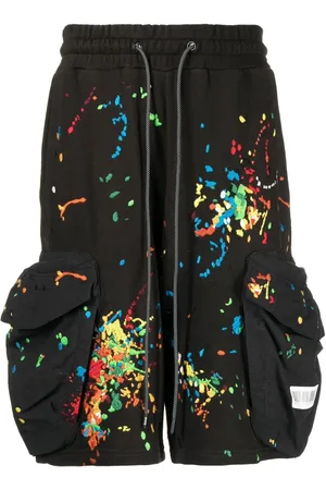 MOSTLY HEARD RARELY SEEN Paint-embroidered cargo shorts