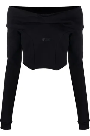 GCDS Off-shoulder cropped sweatshirt