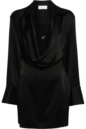 BLUMARINE Cowl-neck satin mini dress