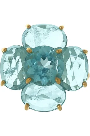 Irene Neuwirth 18kt yellow Botanical aquamarine ring