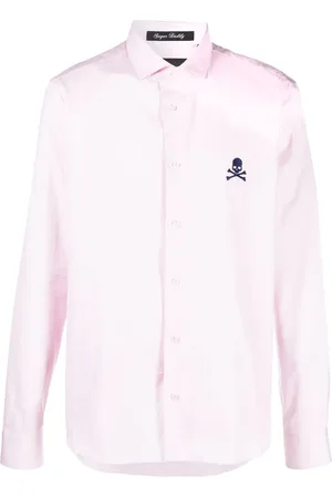 Philipp Plein Embroidered-logo cotton shirt