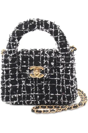 CHANEL 2021-2024 Nano Tweed Kelly Clutch on Chain satchel
