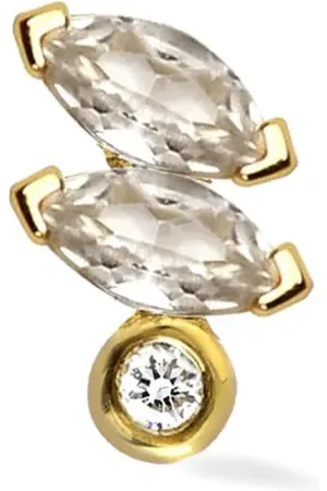 Lark & Berry 14kt yellow Veto sapphire and diamond earring