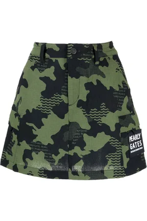 PEARLY GATES Camouflage-print mini skirt