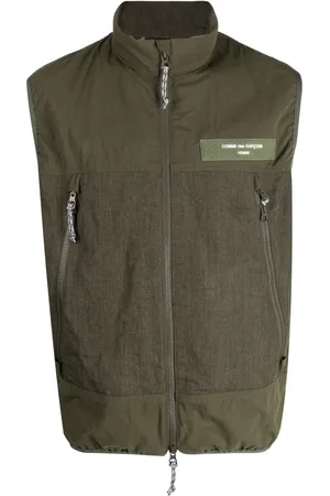 Comme des Garçons Logo-patch zip-up gilet