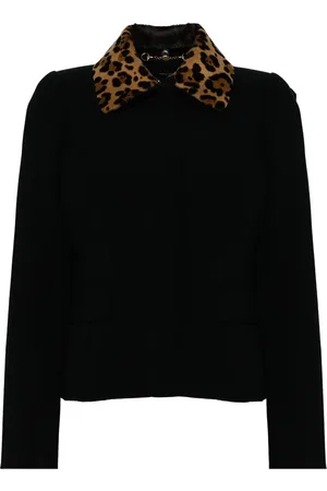 Gucci Leopard-collar jacket