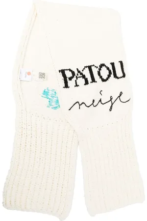 Patou Intarsia-knit virgin wool scarf
