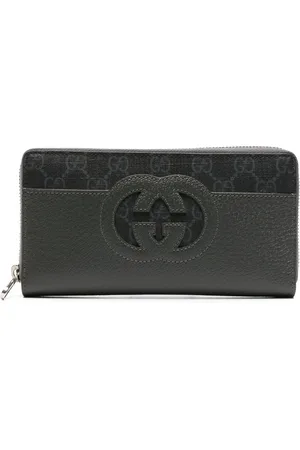 Gucci Logo cut-out leather wallet