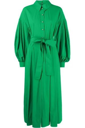 Gucci Belted cotton poplin dress