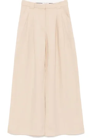 St Agni Wide-leg pleat pants