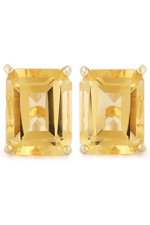 Mateo 14kt yellow green amethyst stud earrings