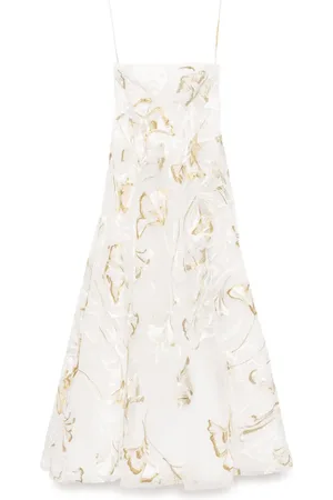 Saiid Kobeisy Embroidered strapless midi dress