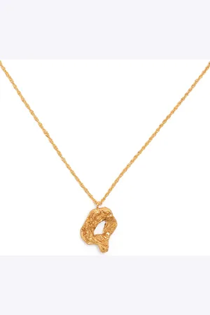Lee Q alphabet pendant necklace