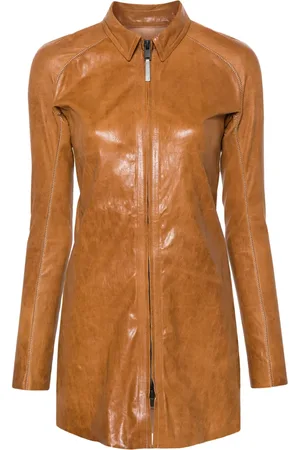 ISAAC SELLAM EXPERIENCE Exposed-seam leather jacket
