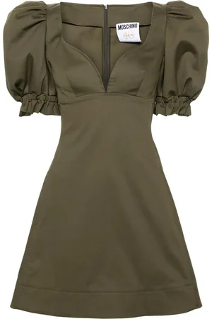 Moschino Puff-sleeve cotton minidress