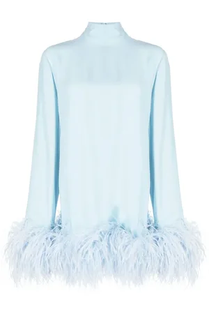 ‎Taller Marmo‎ Feather-detail long-sleeve dress