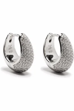 TOM WOOD Ice Hoop pave earrings