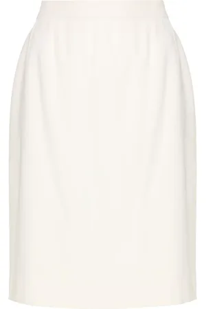 CHANEL 1990s CC buttons pencil skirt
