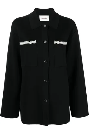 Nanushka Silvia crochet-trim shirt