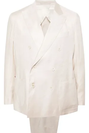 LARDINI Peak-lapels double-breasted suit
