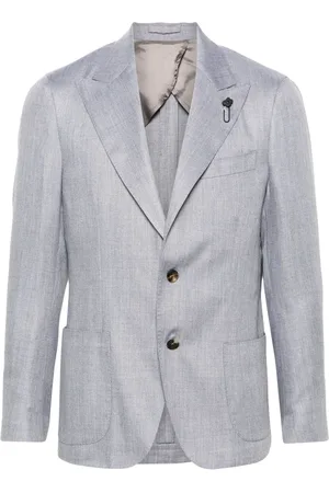 LARDINI Brooch-detail blazer