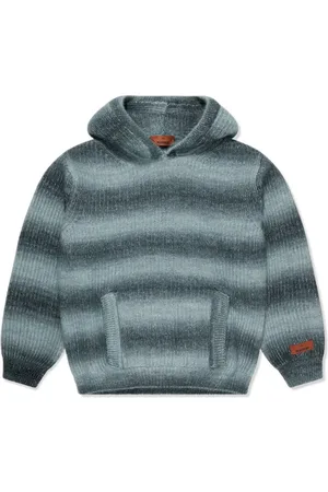 Missoni Ombré-effect striped knitted hoodie