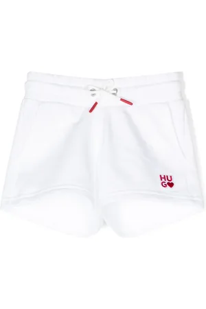 HUGO BOSS Embroidered-logo cotton shorts