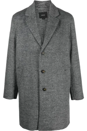 Vince Houndstooth-pattern single-breasted coat