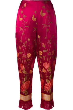 Jean Paul Gaultier Floral print cropped trousers